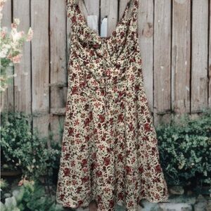 Windsor Red and Cream Floral Mini Dress